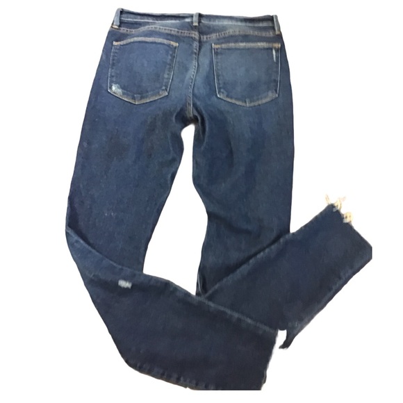 Frame Le High Destroyed/Raw Hem Skinny Jeans - Picture 2 of 10